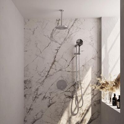 Brauer Chrome Carving Thermostatische Regendoucheset Inbouw - Hoofddouche 20 cm - 3 Weg - Handdouche Rond 3 Standen - Doucheslang - Geintegreerde Glijstang - Chroom Brauer Chrome Carving Thermostatische Regendoucheset Inbouw - Hoofddouche 20 cm - 3 Weg - Handdouche Rond 3 Standen - Doucheslang - Geintegreerde Glijstang - Chroom
