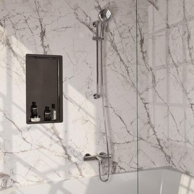 Brauer Chrome Edition Opbouw Baddouche Thermostaatkraan - 3 stand - Doucheslang - Glijstang - Handdouche - Chroom Brauer Chrome Edition Opbouw Baddouche Thermostaatkraan - 3 stand - Doucheslang - Glijstang - Handdouche - Chroom