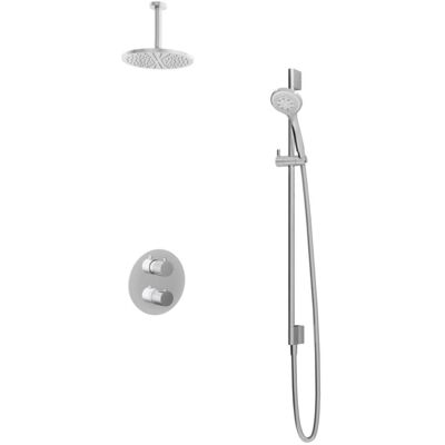 Hotbath Buddy - Inbouw Regendoucheset - Thermostatisch - Plafondbuis 15 cm - Hoofddouche 200 mm - Ronde Handdouche 3 Standen - Glijstang 900 mm - met 2-Weg Stop-Omstel - Waterbesparend - V01 Hotbath Buddy - Inbouw Regendoucheset - Thermostatisch - Plafondbuis 15 cm - Hoofddouche 200 mm - Ronde Handdouche 3 Standen - Glijstang 900 mm - met 2-Weg Stop-Omstel - Waterbesparend - V01