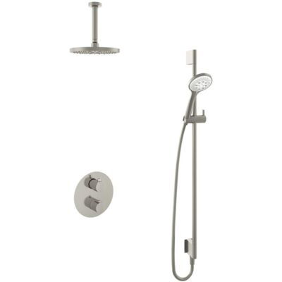 Hotbath Buddy - Inbouw Regendoucheset - Thermostatisch - Plafondbuis 15 cm - Hoofddouche 200 mm - Ronde Handdouche 3 Standen - Glijstang 900 mm - met 2-Weg Stop-Omstel - Waterbesparend - V02 Hotbath Buddy - Inbouw Regendoucheset - Thermostatisch - Plafondbuis 15 cm - Hoofddouche 200 mm - Ronde Handdouche 3 Standen - Glijstang 900 mm - met 2-Weg Stop-Omstel - Waterbesparend - V02