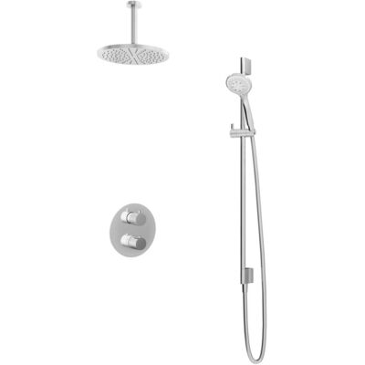 Hotbath Buddy - Inbouw Regendoucheset - Thermostatisch - Plafondbuis 15 cm - Hoofddouche 250 mm - Ronde Handdouche 3 Standen - Glijstang 900 mm - met 2-Weg Stop-Omstel - Waterbesparend - V01 Hotbath Buddy - Inbouw Regendoucheset - Thermostatisch - Plafondbuis 15 cm - Hoofddouche 250 mm - Ronde Handdouche 3 Standen - Glijstang 900 mm - met 2-Weg Stop-Omstel - Waterbesparend - V01