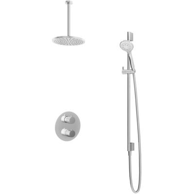 Hotbath Buddy - Inbouw Regendoucheset - Thermostatisch - Plafondbuis 30 cm - Hoofddouche 200 mm - Ronde Handdouche 3 Standen - Glijstang 900 mm - met 2-Weg Stop-Omstel - Waterbesparend - V01 Hotbath Buddy - Inbouw Regendoucheset - Thermostatisch - Plafondbuis 30 cm - Hoofddouche 200 mm - Ronde Handdouche 3 Standen - Glijstang 900 mm - met 2-Weg Stop-Omstel - Waterbesparend - V01