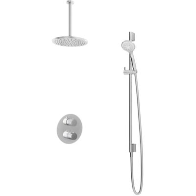 Hotbath Buddy - Inbouw Regendoucheset - Thermostatisch - Plafondbuis 30 cm - Hoofddouche 250 mm - Ronde Handdouche 3 Standen - Glijstang 900 mm - met 2-Weg Stop-Omstel - Waterbesparend - V01 Hotbath Buddy - Inbouw Regendoucheset - Thermostatisch - Plafondbuis 30 cm - Hoofddouche 250 mm - Ronde Handdouche 3 Standen - Glijstang 900 mm - met 2-Weg Stop-Omstel - Waterbesparend - V01