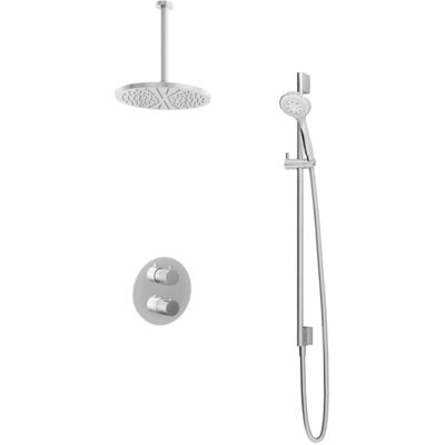 Hotbath Buddy - Inbouw Regendoucheset - Thermostatisch - Plafondbuis 30 cm - Hoofddouche 300 mm - Ronde Handdouche 3 Standen - Glijstang 900 mm - met 2-Weg Stop-Omstel - Waterbesparend - V02 Hotbath Buddy - Inbouw Regendoucheset - Thermostatisch - Plafondbuis 30 cm - Hoofddouche 300 mm - Ronde Handdouche 3 Standen - Glijstang 900 mm - met 2-Weg Stop-Omstel - Waterbesparend - V02