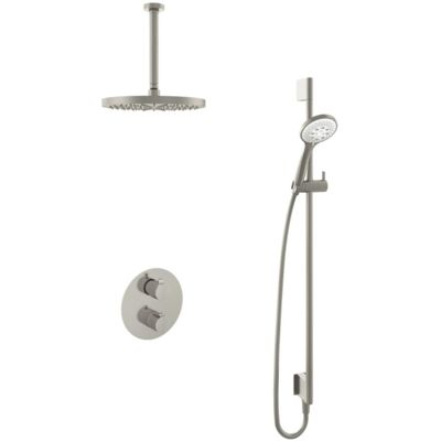Hotbath Buddy - Inbouw Regendoucheset - Thermostatisch - Plafondbuis 30 cm - Hoofddouche 300 mm - Ronde Handdouche 3 Standen - Glijstang 900 mm - met 2-Weg Stop-Omstel - Waterbesparend - V04 Hotbath Buddy - Inbouw Regendoucheset - Thermostatisch - Plafondbuis 30 cm - Hoofddouche 300 mm - Ronde Handdouche 3 Standen - Glijstang 900 mm - met 2-Weg Stop-Omstel - Waterbesparend - V04
