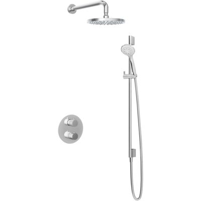 Hotbath Buddy - Inbouw Regendoucheset - Thermostatisch - Wandarm 35 cm - Hoofddouche 200 mm - Ronde Handdouche 3 Standen - Glijstang 900 mm - met 2-Weg Stop-Omstel - Waterbesparend - V01 Hotbath Buddy - Inbouw Regendoucheset - Thermostatisch - Wandarm 35 cm - Hoofddouche 200 mm - Ronde Handdouche 3 Standen - Glijstang 900 mm - met 2-Weg Stop-Omstel - Waterbesparend - V01