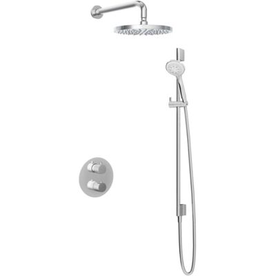 Hotbath Buddy - Inbouw Regendoucheset - Thermostatisch - Wandarm 35 cm - Hoofddouche 250 mm - Ronde Handdouche 3 Standen - Glijstang 900 mm - met 2-Weg Stop-Omstel - Waterbesparend - V01 Hotbath Buddy - Inbouw Regendoucheset - Thermostatisch - Wandarm 35 cm - Hoofddouche 250 mm - Ronde Handdouche 3 Standen - Glijstang 900 mm - met 2-Weg Stop-Omstel - Waterbesparend - V01