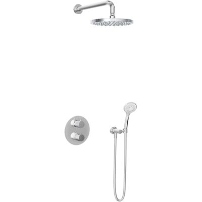 Hotbath Buddy - Inbouw Regendoucheset - Thermostatisch - Wandarm 35 cm - Hoofddouche 250 mm - Ronde Handdouche 3 Standen - met 2-Weg Stop-Omstel - Waterbesparend - V01 Hotbath Buddy - Inbouw Regendoucheset - Thermostatisch - Wandarm 35 cm - Hoofddouche 250 mm - Ronde Handdouche 3 Standen - met 2-Weg Stop-Omstel - Waterbesparend - V01