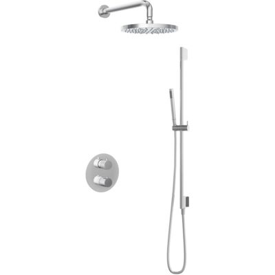 Hotbath Buddy - Inbouw Regendoucheset - Thermostatisch - Wandarm 35 cm - Hoofddouche 250 mm - Staafhanddouche - Glijstang 900 mm - met 2-Weg Stop-Omstel - Waterbesparend - V01 Hotbath Buddy - Inbouw Regendoucheset - Thermostatisch - Wandarm 35 cm - Hoofddouche 250 mm - Staafhanddouche - Glijstang 900 mm - met 2-Weg Stop-Omstel - Waterbesparend - V01