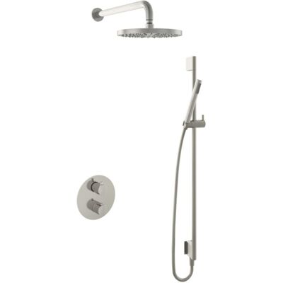Hotbath Buddy - Inbouw Regendoucheset - Thermostatisch - Wandarm 35 cm - Hoofddouche 250 mm - Staafhanddouche - Glijstang 900 mm - met 2-Weg Stop-Omstel - Waterbesparend - V02 Hotbath Buddy - Inbouw Regendoucheset - Thermostatisch - Wandarm 35 cm - Hoofddouche 250 mm - Staafhanddouche - Glijstang 900 mm - met 2-Weg Stop-Omstel - Waterbesparend - V02