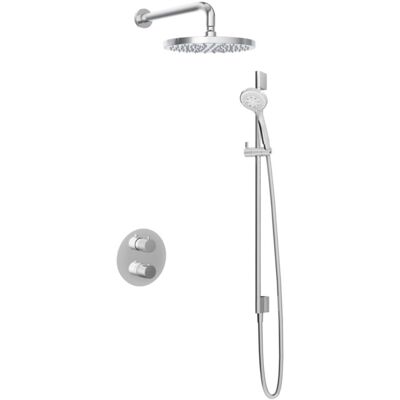 Hotbath Buddy - Inbouw Regendoucheset - Thermostatisch - Wandarm 35 cm - Hoofddouche 300 mm - Ronde Handdouche 3 Standen - Glijstang 900 mm - met 2-Weg Stop-Omstel - Waterbesparend - V01 Hotbath Buddy - Inbouw Regendoucheset - Thermostatisch - Wandarm 35 cm - Hoofddouche 300 mm - Ronde Handdouche 3 Standen - Glijstang 900 mm - met 2-Weg Stop-Omstel - Waterbesparend - V01