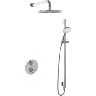 Hotbath Buddy - Inbouw Regendoucheset - Thermostatisch - Wandarm 35 cm - Hoofddouche 300 mm - Ronde Handdouche 3 Standen - Glijstang 900 mm - met 2-Weg Stop-Omstel - Waterbesparend - V02 Hotbath Buddy - Inbouw Regendoucheset - Thermostatisch - Wandarm 35 cm - Hoofddouche 300 mm - Ronde Handdouche 3 Standen - Glijstang 900 mm - met 2-Weg Stop-Omstel - Waterbesparend - V02