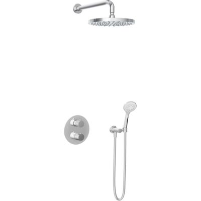 Hotbath Buddy - Inbouw Regendoucheset - Thermostatisch - Wandarm 35 cm - Hoofddouche 300 mm - Ronde Handdouche 3 Standen - met 2-Weg Stop-Omstel - Waterbesparend - V01 Hotbath Buddy - Inbouw Regendoucheset - Thermostatisch - Wandarm 35 cm - Hoofddouche 300 mm - Ronde Handdouche 3 Standen - met 2-Weg Stop-Omstel - Waterbesparend - V01