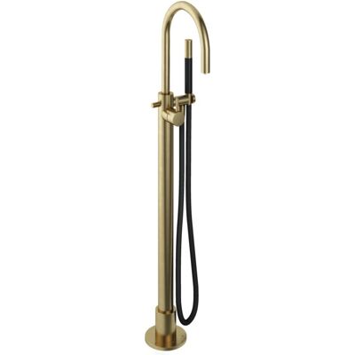 Hotbath Cobber Badmengkraan Vloermontage BB - Living Colours Vormen een Poetsbaar Patina - Geborsteld Messing PVD Hotbath Cobber Badmengkraan Vloermontage BB - Living Colours Vormen een Poetsbaar Patina - Geborsteld Messing PVD