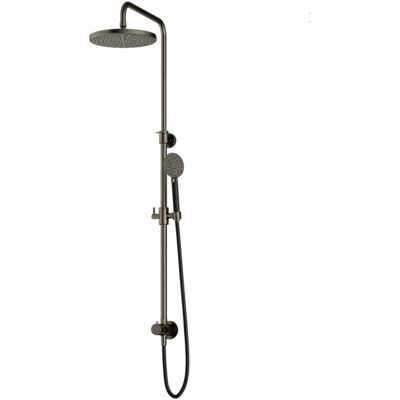 Hotbath Cobber - Stortdoucheset - 300 mm Hoofddouche - 360 mm Hartafstand - Glijstang - Rond Model Handdouche - Verouderd Ijzer - Mat Glans - Opbouw - 1/2 Inch Aansluiting - V01 Hotbath Cobber - Stortdoucheset - 300 mm Hoofddouche - 360 mm Hartafstand - Glijstang - Rond Model Handdouche - Verouderd Ijzer - Mat Glans - Opbouw - 1/2 Inch Aansluiting - V01