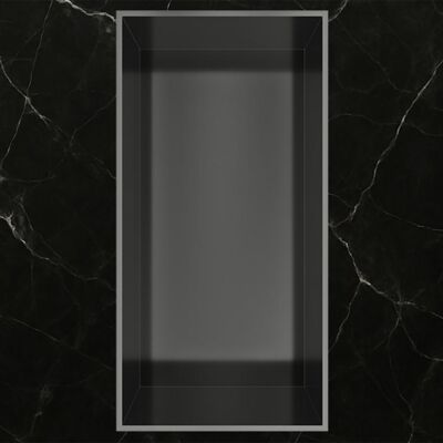 Hotbath &More Inbouwnis - 30 x 15 x 10 cm - Frameless - Geborsteld Gunmetal PVD Hotbath &More Inbouwnis - 30 x 15 x 10 cm - Frameless - Geborsteld Gunmetal PVD