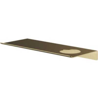 Hotbath &More Shelves - Planchet 30 Cm - Inclusief Bevestigingsrails - Met 1 Uitsparing - Voor Zeepdispenser of Beker - Geborsteld Messing PVD Hotbath &More Shelves - Planchet 30 Cm - Inclusief Bevestigingsrails - Met 1 Uitsparing - Voor Zeepdispenser of Beker - Geborsteld Messing PVD