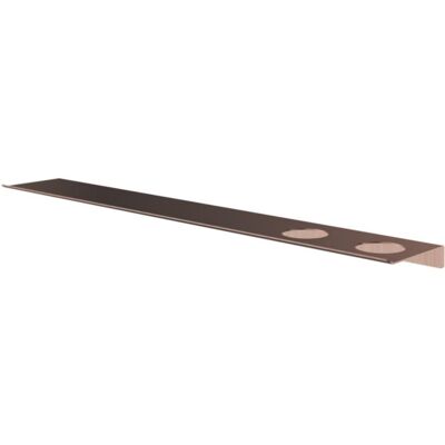 Hotbath &More Shelves - Planchet 80 Cm - Inclusief Bevestigingsrails - Met 2 Uitsparingen - Voor Zeepdispenser of Beker - Geborsteld Koper PVD Hotbath &More Shelves - Planchet 80 Cm - Inclusief Bevestigingsrails - Met 2 Uitsparingen - Voor Zeepdispenser of Beker - Geborsteld Koper PVD