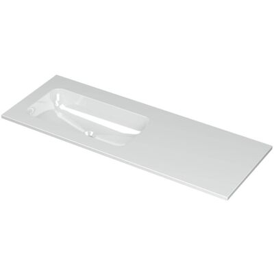 INK Aspekt Wastafel Porselein Links Zonder Kraangat - 1200x450x15 mm - Glans Wit INK Aspekt Wastafel Porselein Links Zonder Kraangat - 1200x450x15 mm - Glans Wit