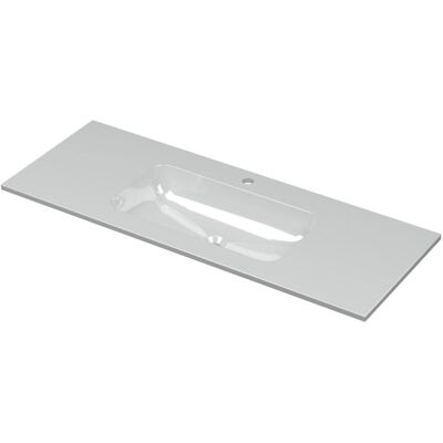 INK Aspekt Wastafel Porselein Midden met 1 Kraangat - 1200x450x15 mm - Glans Wit INK Aspekt Wastafel Porselein Midden met 1 Kraangat - 1200x450x15 mm - Glans Wit