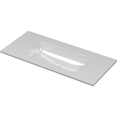 INK Aspekt Wastafel Porselein Midden Zonder Kraangat - 1000x450x15 mm - Glans Wit INK Aspekt Wastafel Porselein Midden Zonder Kraangat - 1000x450x15 mm - Glans Wit