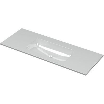 INK Aspekt Wastafel Porselein Midden Zonder Kraangat - 1200x450x15 mm - Glans Wit INK Aspekt Wastafel Porselein Midden Zonder Kraangat - 1200x450x15 mm - Glans Wit