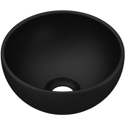 INK - Fontein Kom Rond Porselein - 240x240x120 mm - Mat Zwart INK - Fontein Kom Rond Porselein - 240x240x120 mm - Mat Zwart