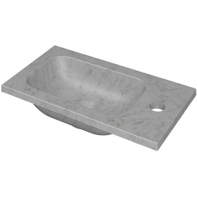 INK - Fontein Natuursteen met Kraangat Universeel - 400x220x16 mm - Mat Wit Marmer INK - Fontein Natuursteen met Kraangat Universeel - 400x220x16 mm - Mat Wit Marmer