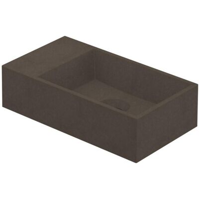 INK - Fontein Polystone Vierkant Zonder Kraangat Links - 400x220x100 mm - Quartz Beton INK - Fontein Polystone Vierkant Zonder Kraangat Links - 400x220x100 mm - Quartz Beton