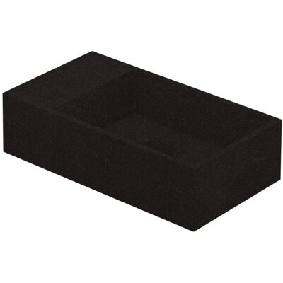 INK - Fontein Polystone Vierkant Zonder Kraangat Links - 400x220x100 mm - Zwart INK - Fontein Polystone Vierkant Zonder Kraangat Links - 400x220x100 mm - Zwart
