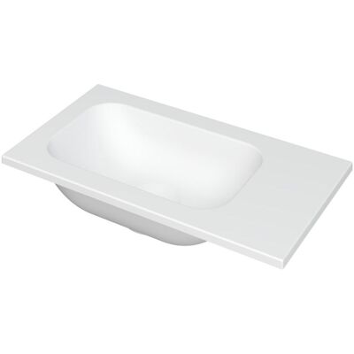 INK - Fontein Polystone Zonder Kraangat Universeel - 400x220x10 mm - Mat Wit INK - Fontein Polystone Zonder Kraangat Universeel - 400x220x10 mm - Mat Wit