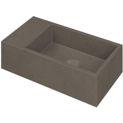 INK - Fontein Quartz Links Zonder Kraangat - 360x180x90 mm - Quartz Beton INK - Fontein Quartz Links Zonder Kraangat - 360x180x90 mm - Quartz Beton