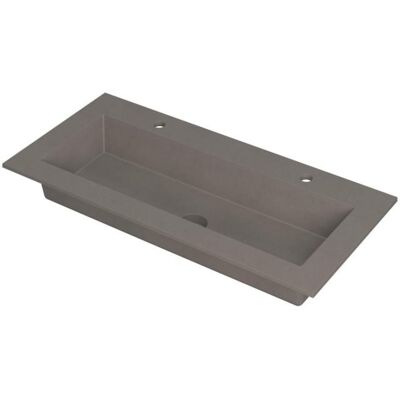 INK Kraft Wastafel Enkele Bak 2 Kraangaten - 1000x450x10 mm - Quartz Beton INK Kraft Wastafel Enkele Bak 2 Kraangaten - 1000x450x10 mm - Quartz Beton