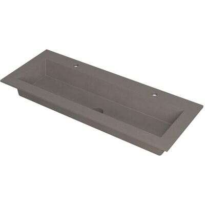 INK Kraft Wastafel Enkele Bak 2 Kraangaten - 1200x450x10 mm - Quartz Beton INK Kraft Wastafel Enkele Bak 2 Kraangaten - 1200x450x10 mm - Quartz Beton