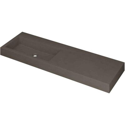 INK Momento Wastafel Quartz Wasbak Links Zonder Kraangat - 1400x450x90 mm - Quartz Beton INK Momento Wastafel Quartz Wasbak Links Zonder Kraangat - 1400x450x90 mm - Quartz Beton