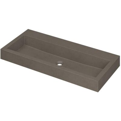 INK Momento Wastafel Quartz Zonder Kraangat - 1000x450x90 mm - Quartz Beton INK Momento Wastafel Quartz Zonder Kraangat - 1000x450x90 mm - Quartz Beton