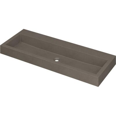 INK Momento Wastafel Quartz Zonder Kraangat - 1200x450x90 mm - Quartz Beton INK Momento Wastafel Quartz Zonder Kraangat - 1200x450x90 mm - Quartz Beton