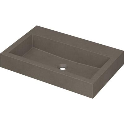 INK Momento Wastafel Quartz Zonder Kraangat - 700x450x90 mm - Quartz Beton INK Momento Wastafel Quartz Zonder Kraangat - 700x450x90 mm - Quartz Beton