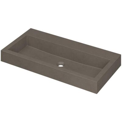 INK Momento Wastafel Quartz Zonder Kraangat - 900x450x90 mm - Quartz Beton INK Momento Wastafel Quartz Zonder Kraangat - 900x450x90 mm - Quartz Beton