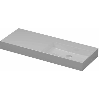 INK United Wastafel Porselein Rechts Zonder Kraangat incl. Porseleinen Click Plug en Verborgen Overloop Systeem - 1200x450x110 mm - Glans Wit INK United Wastafel Porselein Rechts Zonder Kraangat incl. Porseleinen Click Plug en Verborgen Overloop Systeem - 1200x450x110 mm - Glans Wit