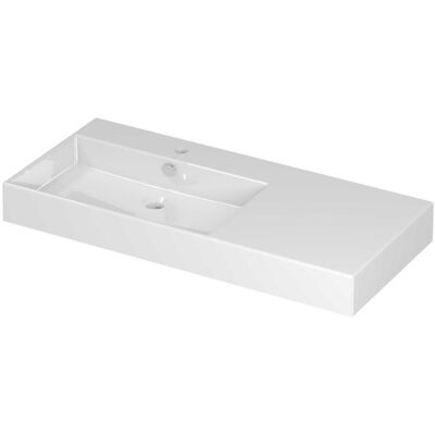 INK Unlimited Wastafel Porselein Links Zonder Kraangat - 1000x450x110 mm - Glans Wit INK Unlimited Wastafel Porselein Links Zonder Kraangat - 1000x450x110 mm - Glans Wit
