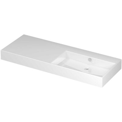 INK Unlimited Wastafel Porselein Rechts Zonder Kraangat - 1200x450x110 mm - Glans Wit INK Unlimited Wastafel Porselein Rechts Zonder Kraangat - 1200x450x110 mm - Glans Wit