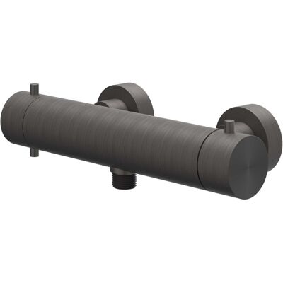IVY Concord Douchethermostaatkraan Opbouw CoolTouch - RVS 316 Geborsteld Carbon Black PVD IVY Concord Douchethermostaatkraan Opbouw CoolTouch - RVS 316 Geborsteld Carbon Black PVD