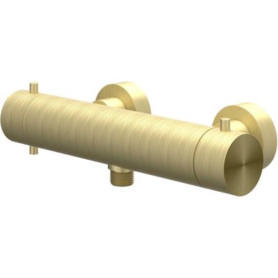 IVY Concord Douchethermostaatkraan Opbouw CoolTouch - RVS 316 Geborsteld Mat Goud PVD IVY Concord Douchethermostaatkraan Opbouw CoolTouch - RVS 316 Geborsteld Mat Goud PVD