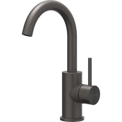 IVY Concord Wastafelkraan - Hoge Draaibare Uitloop - Geborsteld RVS 316 Carbon Black PVD IVY Concord Wastafelkraan - Hoge Draaibare Uitloop - Geborsteld RVS 316 Carbon Black PVD