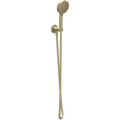 IVY Glijstangset met Handdouche Verstelbaar 3 Standen - Doucheslang 150 cm - Geborsteld Mat Goud PVD IVY Glijstangset met Handdouche Verstelbaar 3 Standen - Doucheslang 150 cm - Geborsteld Mat Goud PVD