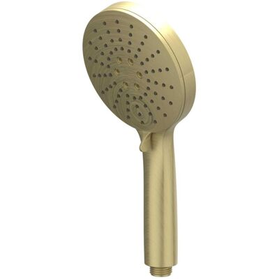IVY Handdouche Verstelbaar 3 Standen met Antikalk Nozzels - ABS Kunststof - Geborsteld Mat Goud PVD IVY Handdouche Verstelbaar 3 Standen met Antikalk Nozzels - ABS Kunststof - Geborsteld Mat Goud PVD