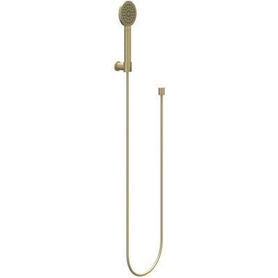 IVY Handdoucheset - Rond - Satin Spray Handdouche - Verstelbare Wandsteun - Doucheslang 120 cm - Geborsteld Mat Goud PVD IVY Handdoucheset - Rond - Satin Spray Handdouche - Verstelbare Wandsteun - Doucheslang 120 cm - Geborsteld Mat Goud PVD