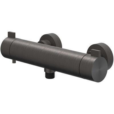 IVY Tribe Douchethermostaatkraan Opbouw CoolTouch - RVS 316 Geborsteld Carbon Black PVD IVY Tribe Douchethermostaatkraan Opbouw CoolTouch - RVS 316 Geborsteld Carbon Black PVD