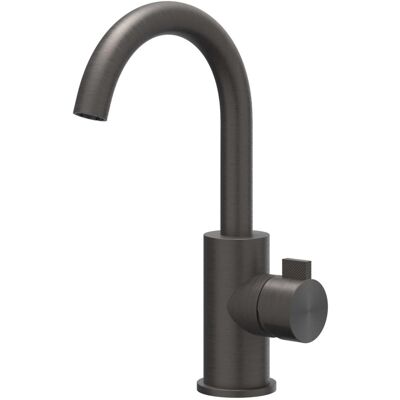 IVY Tribe Wastafelkraan - Hoge Draaibare Uitloop - Geborsteld RVS 316 Carbon Black PVD IVY Tribe Wastafelkraan - Hoge Draaibare Uitloop - Geborsteld RVS 316 Carbon Black PVD